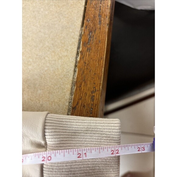 Nine West Xxl Imitation Leather Crop Jacket cream Color W/ Pockets~Full zip~ XXL - Picture 3 of 7